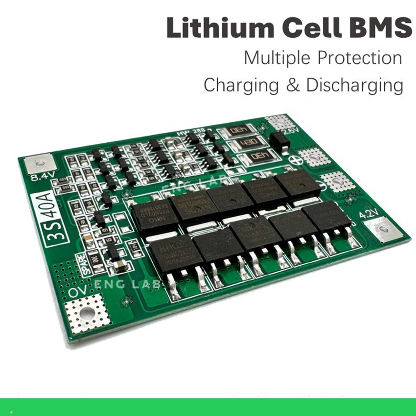 PRAMU BMS 3S 40A/60A & 4S 40A 12.6V 18650 Charger Module Baterai Li-ion Lithium Battery BMS Balanced