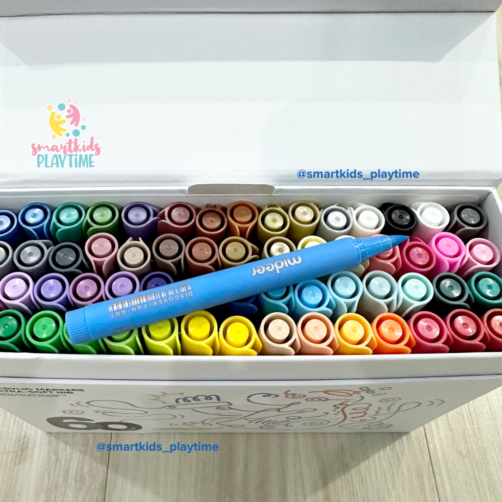 

YUH Mideer Acrylic Markers Ultra-Soft Nib Set Kesenian Anak