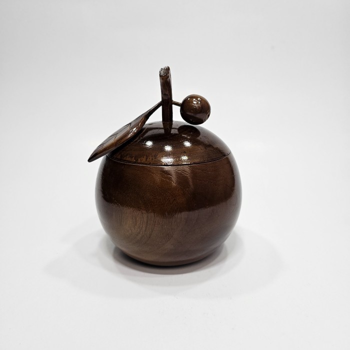 Toples Unik Kerajinan Kayu Jati Ukiran Bentuk Buah Apel