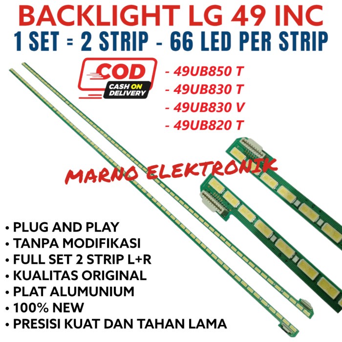 BACKLIGHT LG 49 IN 49UB 49UB850T 49UB830T 49UB830 V 49UB820 T BL LED PART TOOL ELECTRO