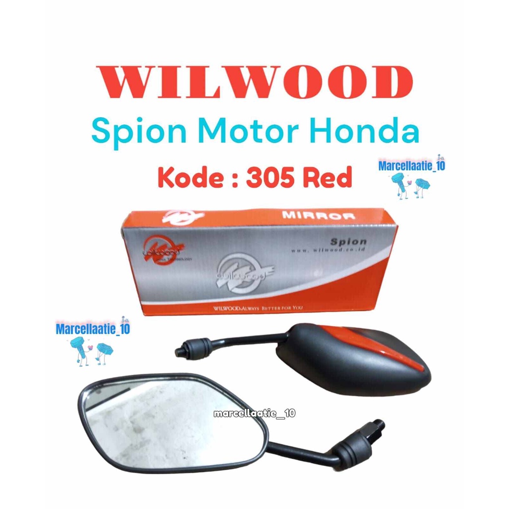 1 SET WILWOOD KACA SPION MOTOR HONDA 305 RED SPION HONDA KACA SPION HONDA MERAH MURAH KACA MOTOR SPI