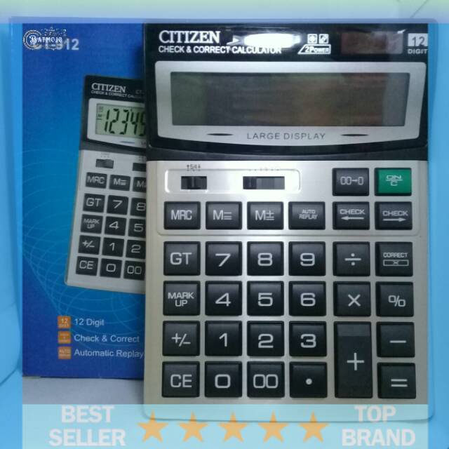 

( OTP ) Kalkulator Citizen CT-912 12Digit Alat Pembantu Menghitung