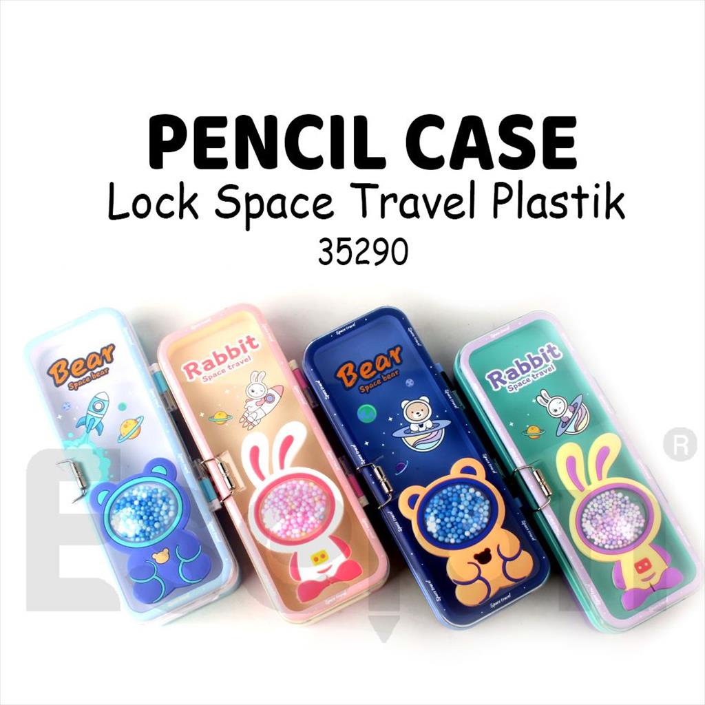 

[MaxMart] Kotak Pensil Motif Mika XIAOLINGJING 35290 / Tempat Pensil Motif MIKA ANIMAL +Lock