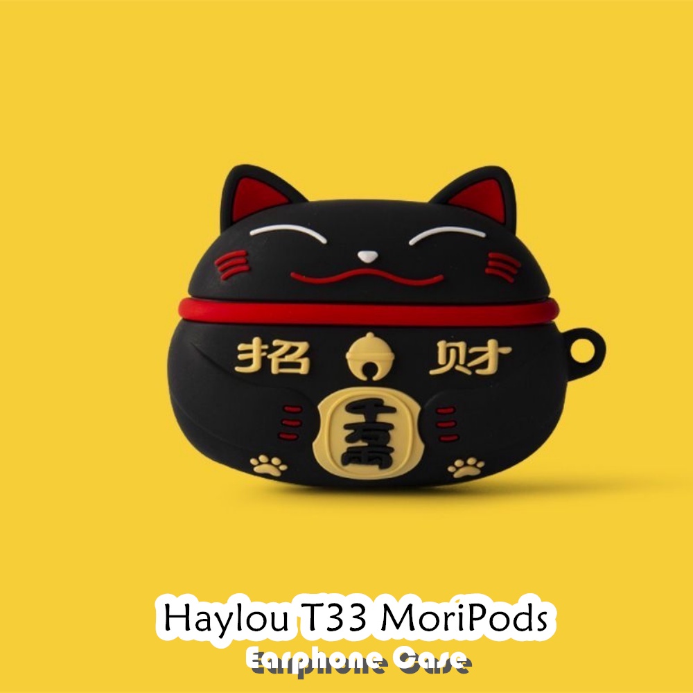 Multi Untuk Haylou T33 MoriPods Case Kartun Shiba Inu & ikan hiu Soft Silicone Kasus Telpon telinga 