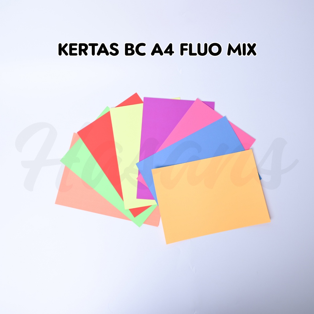 

(HASANS PARTY)[8 Lembar] Kertas Brief Card A4 Polos / Kertas Karton BC (Brief Card) / Kertas Sertifikat / Kertas Bc A4 Fluo