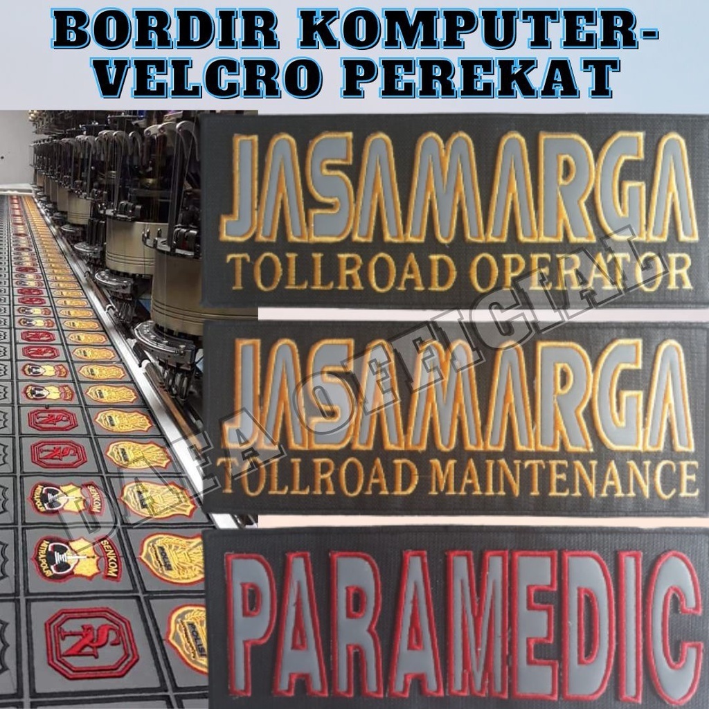 Bordir PATCH BORDIR | BORDIR CUSTOM | PATCH BORDIR CUSTOM | BORDIR CUSTOM SATUAN | PATCH/BORDIR NAMA