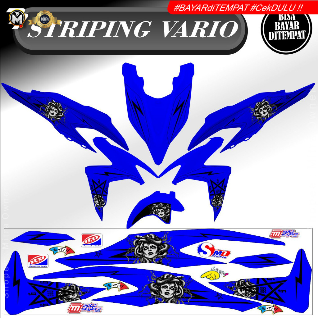 STRIPING VARIO LED NEW 125 / 150 STICKER MEDUSA