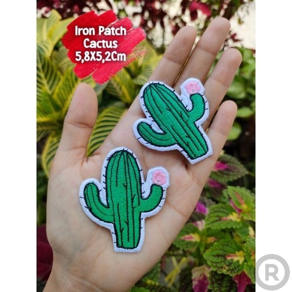 Bordir ( Tinggal Setrika ) Patch Iron Full Bordir Cactus Iron Patch Bordir Kaktus Emblem Bordir Tamb