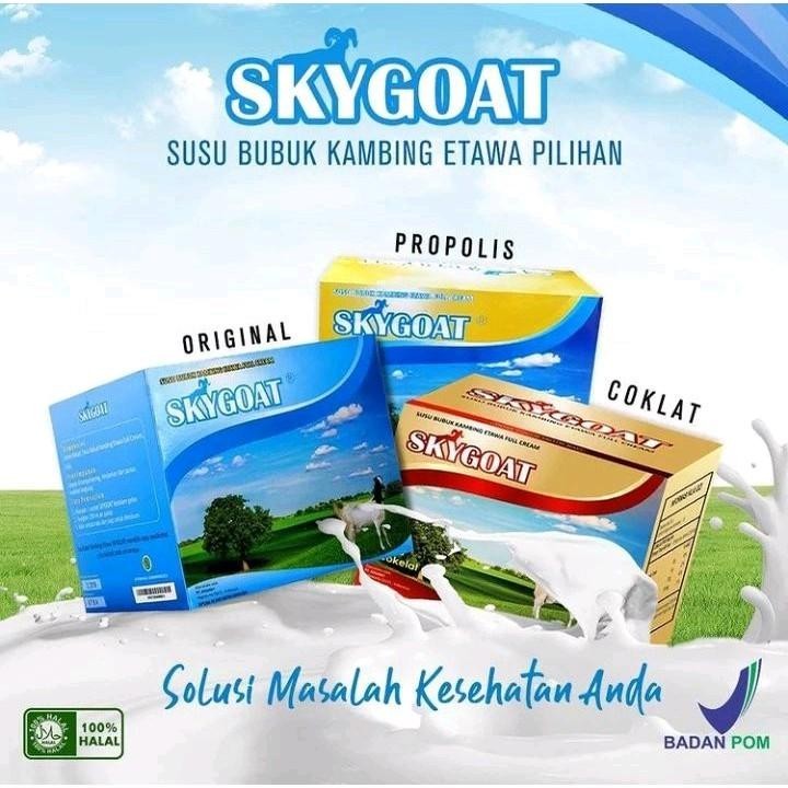 

Susu Kambing Etawa Skygoat Original Vanila Cokelat Isi 10 Sachet - Milk