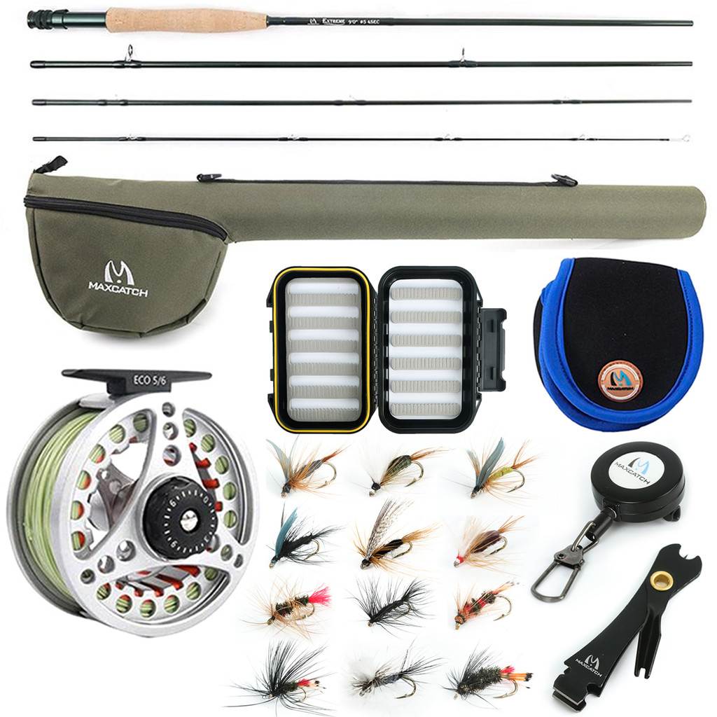 Maximumcatch 3-8WT Fly Fishing Rod And Reel Combo Set 8'6''/9' Medium-fast Fly Rod Pre-spooled Fly R