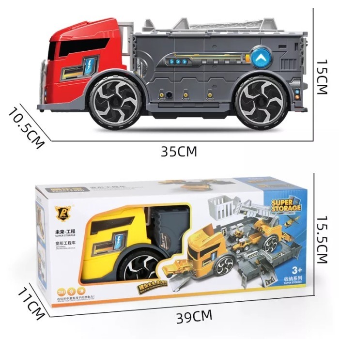 Mainan anak laki Super truck kontainer mainan mobil truck