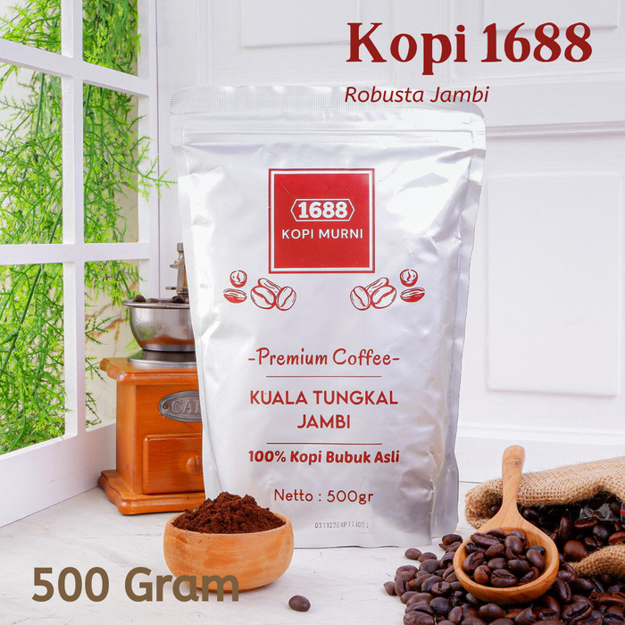 

READY STOCK!!! Kopi Bubuk Robusta Jambi Cap 1688 - 500 gram