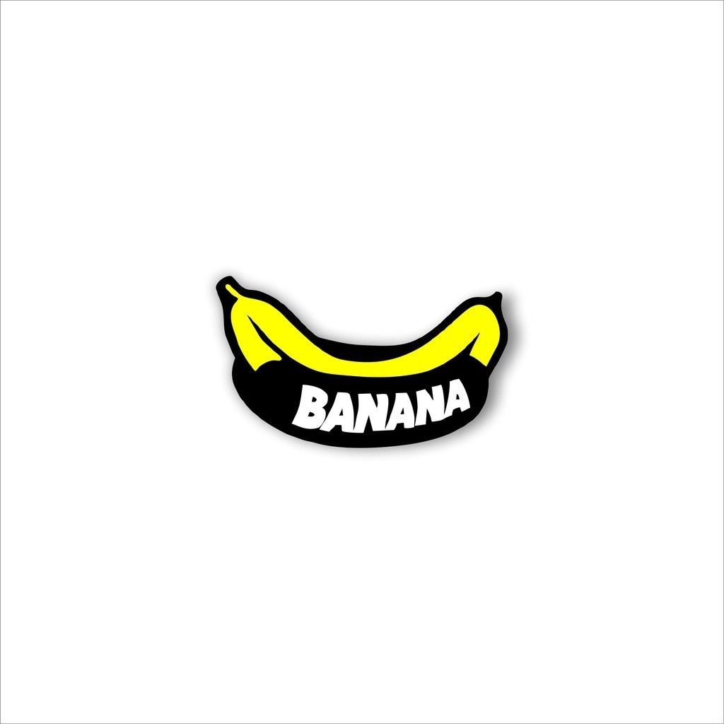

Stiker brand stiker distro Banana Bahan graftac anti air