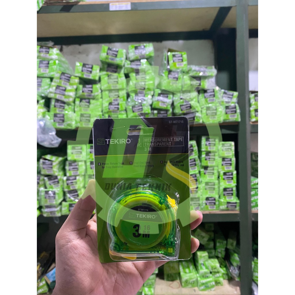 Tekiro Meteran 3M ,Meteran Transparan 3 Meter , Meteran Tangan 3M
