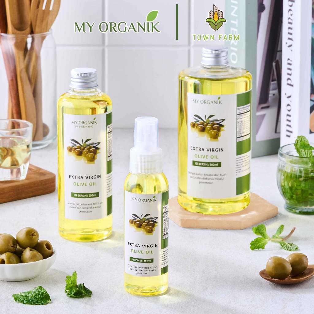 

My Organik Extra Virgin Olive Oil Asli Untuk Diminum Wajah Rambut Murni Asli 100% EVOO