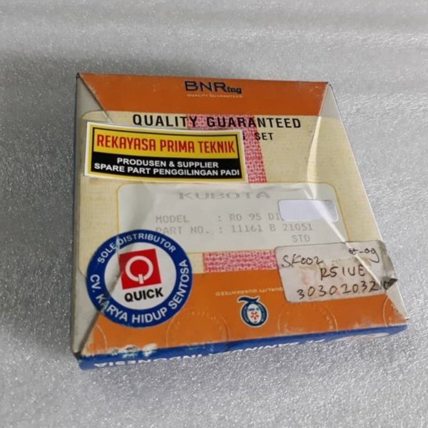 RD95DI RING PISTON RINGnya saja merk BNR NPR untuk disel KUBOTA RD95 DI RD 95DI RD  95 DI Bisa langs