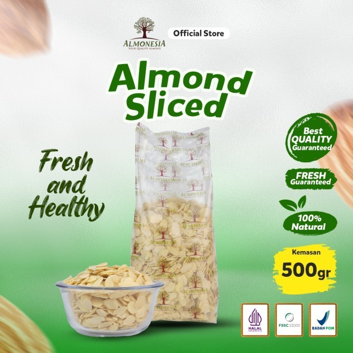 

READY STOCK!!! Almond Sliced - Almonesia 500 gr