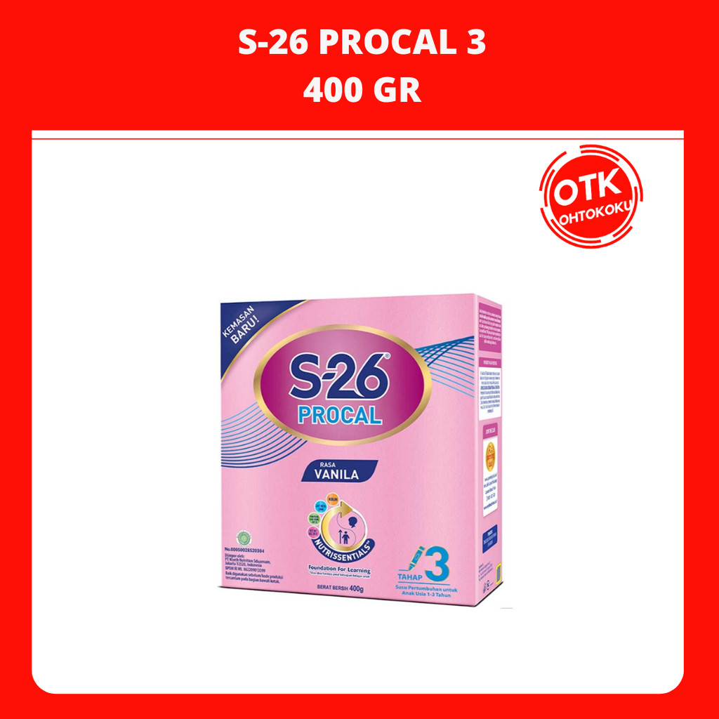 

S-26 Procal Tahap 3 Susu Pertumbuhan Usia 1-3 Tahun 400 gr