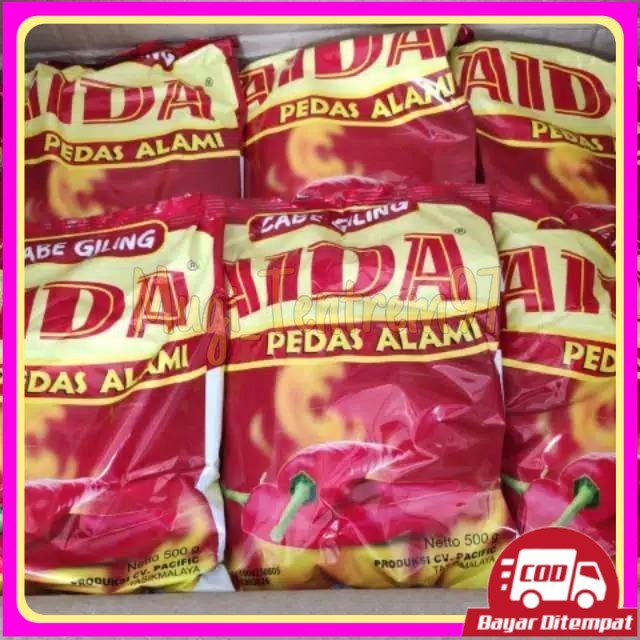 

cabe giling aida pedas alami 1 kilogram bubuk