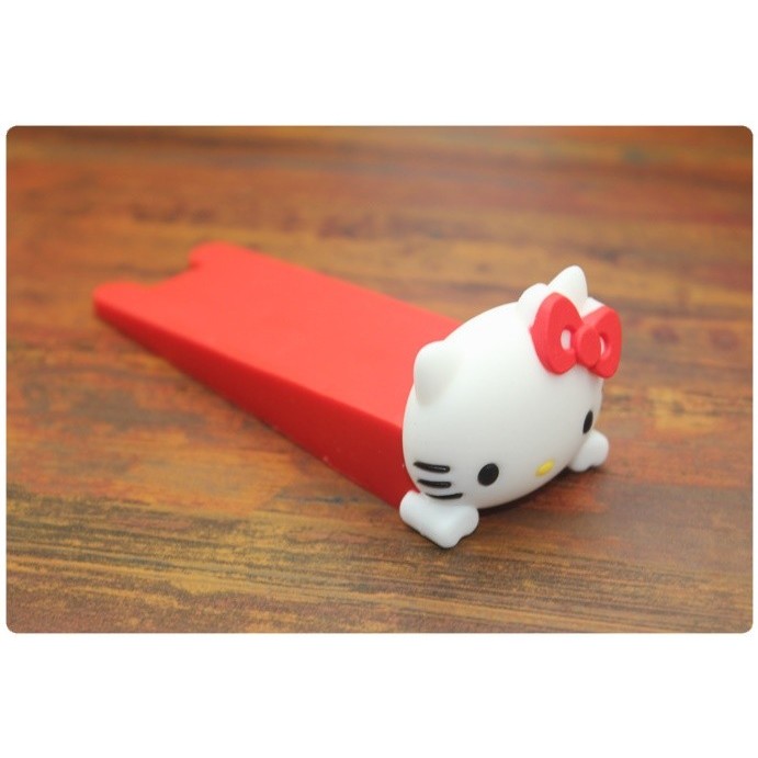 Rena V - BK030 Penahan Pintu Korea Motif Kartun Lucu Anti Benturan Door Stopper - Red Kitty