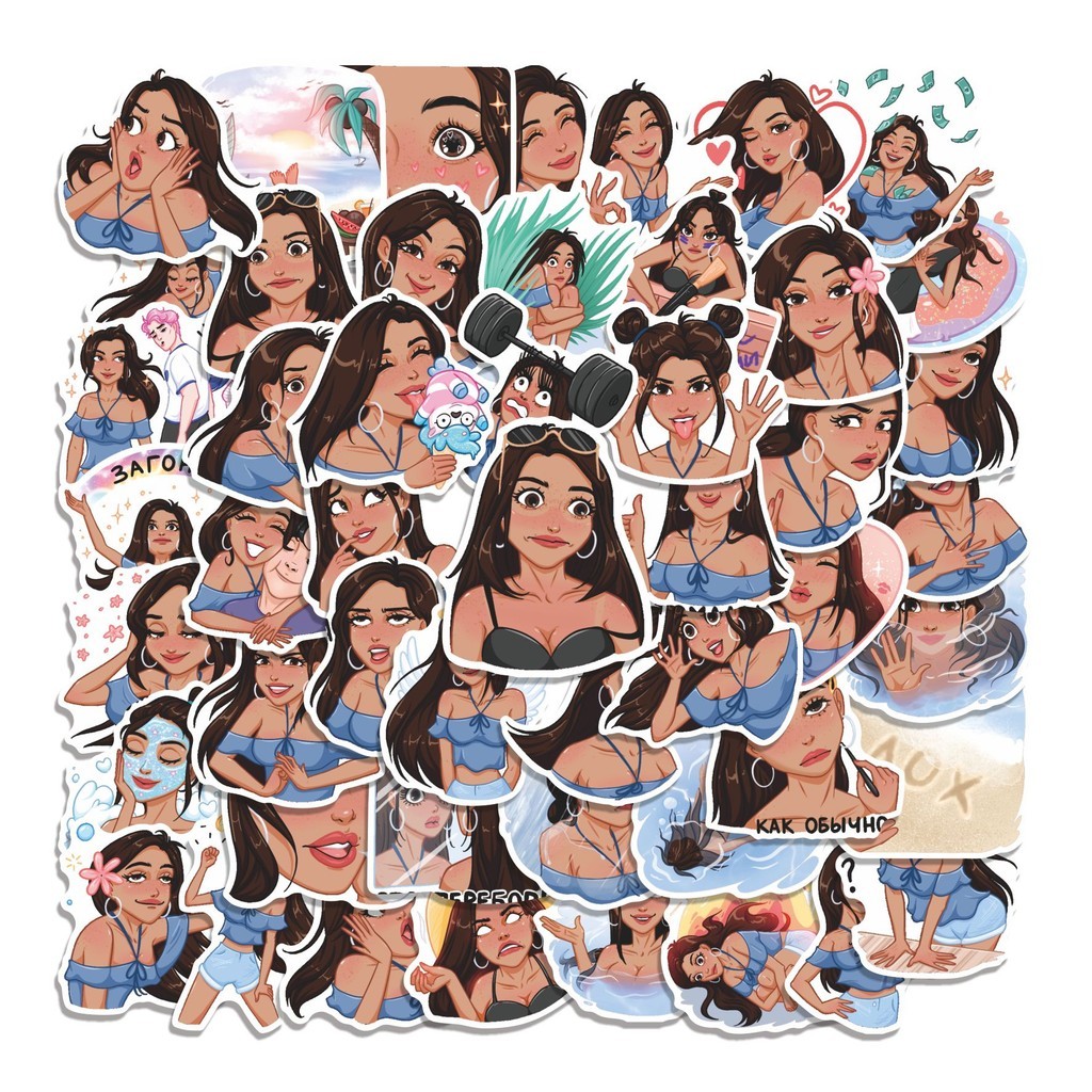 

COD 50 Pcs Stiker LETTA Lucu Anti Air Untuk Dekorasi Notebook Sepeda Skateboard Handphone