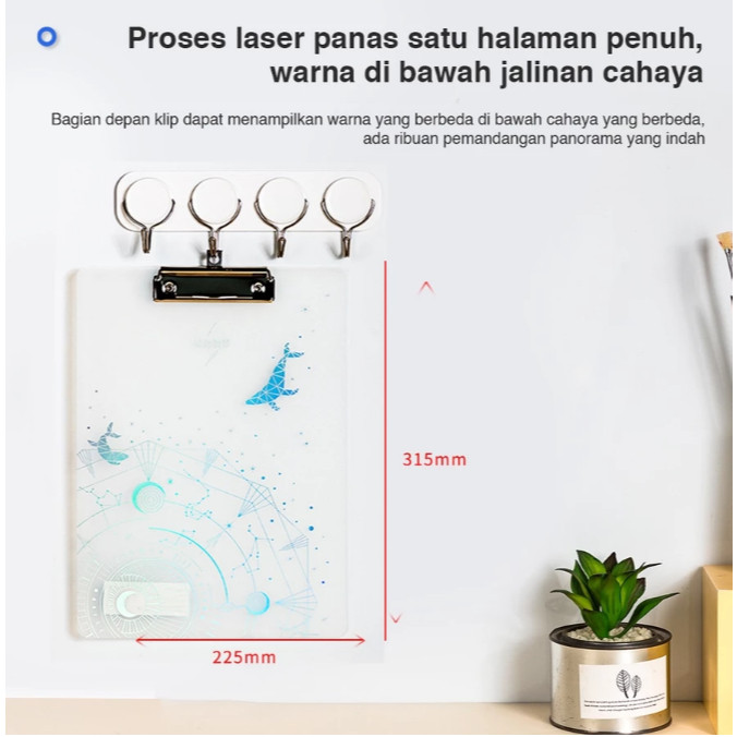 

Deli Vertical Clipboard Papan Jalan A4 72603
