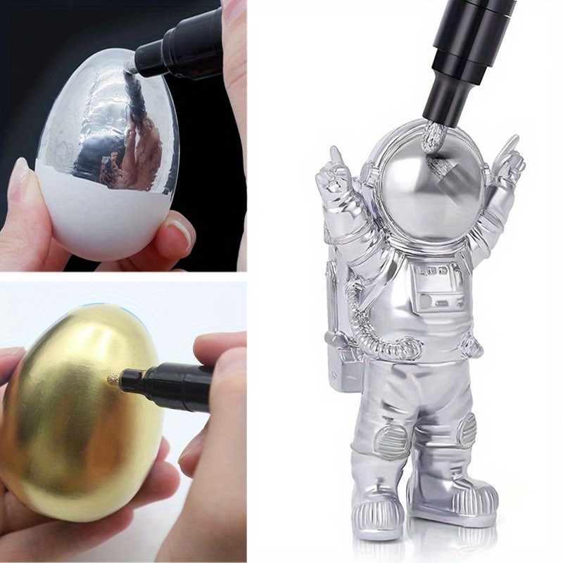 

4/3/2pcs Gold, Silver Mirror Metallic Marker Pens Reflective Paint for Art Drawing, Wood, Glass, Metal, Plastic