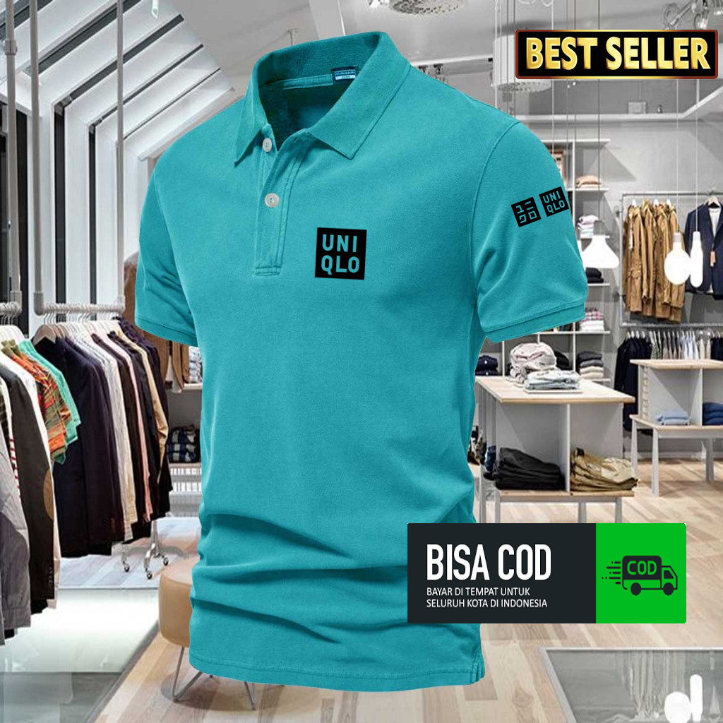 Kaos Polo Kerah Ni Lengan Text Hitam - Kaos Kerah Pria Distro - Kaos polo Shirt pria Kerah - Kaos Ke
