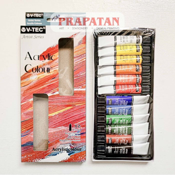 

PROMO_ [Bongkar Gudang] Cat Akrilik Set V-TEC 12x12ml | V-TEC Acrylic Set