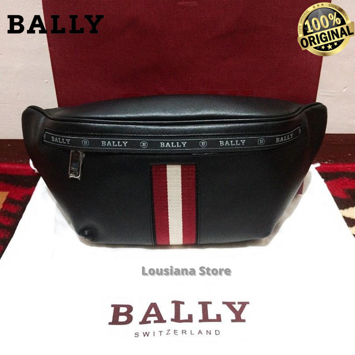 Bally Hakab Leather Bum Bag/Waistbag In Black (100% Authentic)