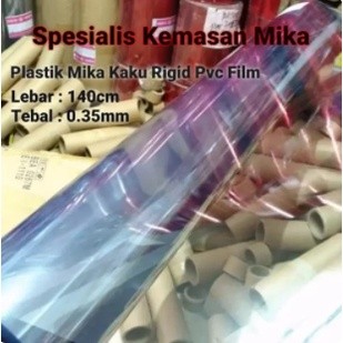 

MF✨[ 1 Roll ] Plastik Mika Kaku Rigid PVC Film Clear Tebal 0.35mm X Lebar 140cm X 50meter