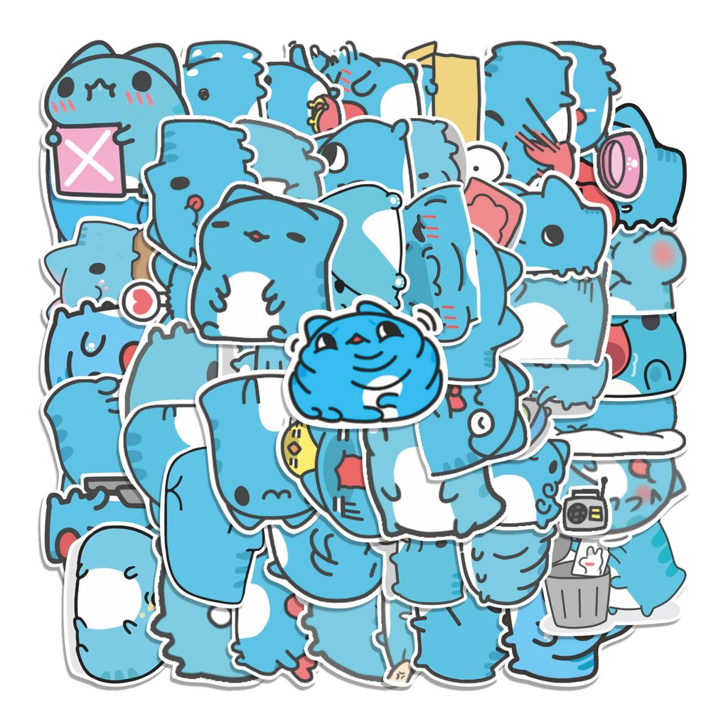 

COD 50 Pcs Stiker BUGCAT CAPOO CARTOON Lucu Anti Air Untuk Dekorasi Notebook Sepeda Skateboard Handphone