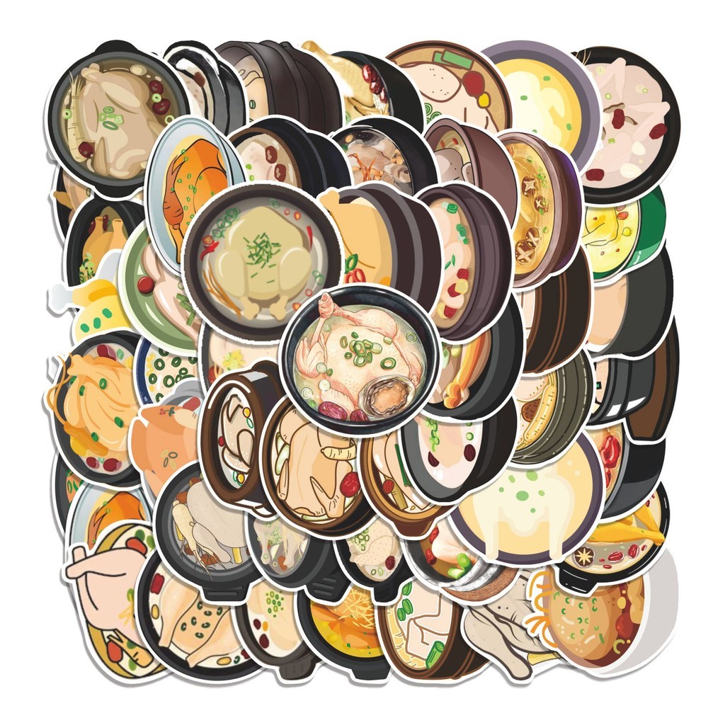 

COD 50 Pcs Stiker SAMGYETANG CARTOON Lucu Anti Air Untuk Dekorasi Notebook Sepeda Skateboard Handphone