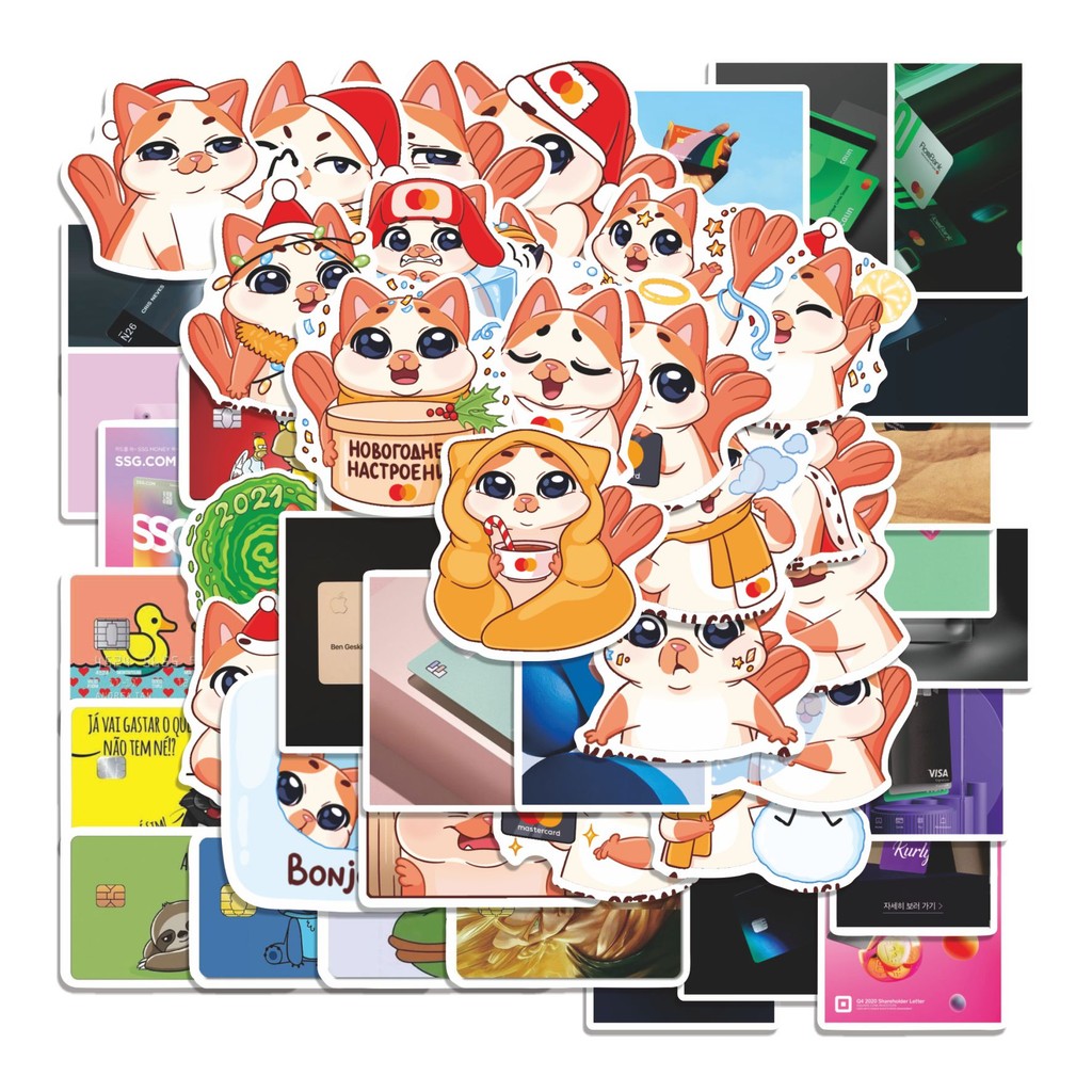 

COD 50 Pcs Stiker MASTER CARD Lucu Anti Air Untuk Dekorasi Notebook Sepeda Skateboard Handphone