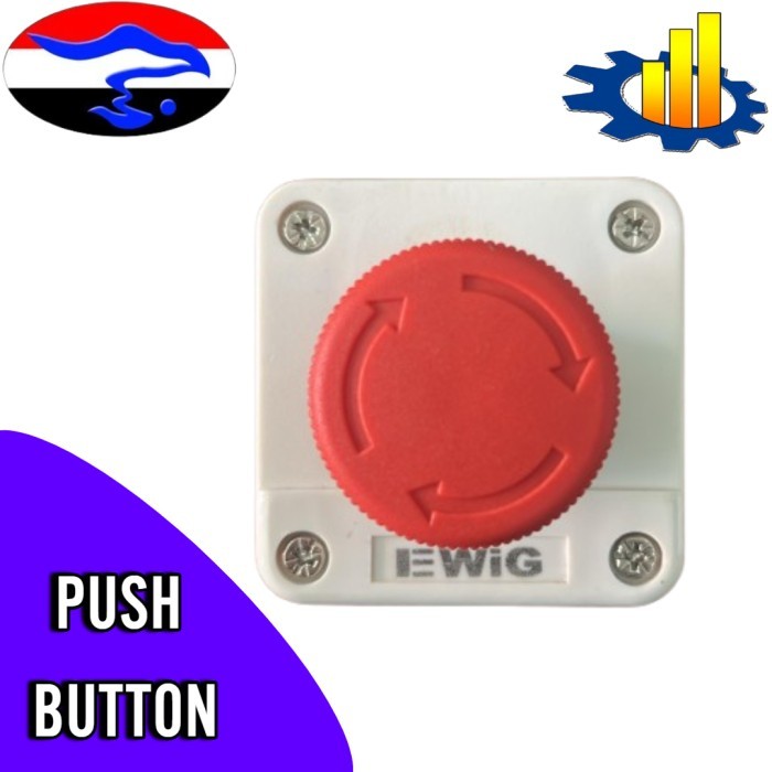 PUSH BUTTON EMERGENCY+BOX EWIG PUTIH