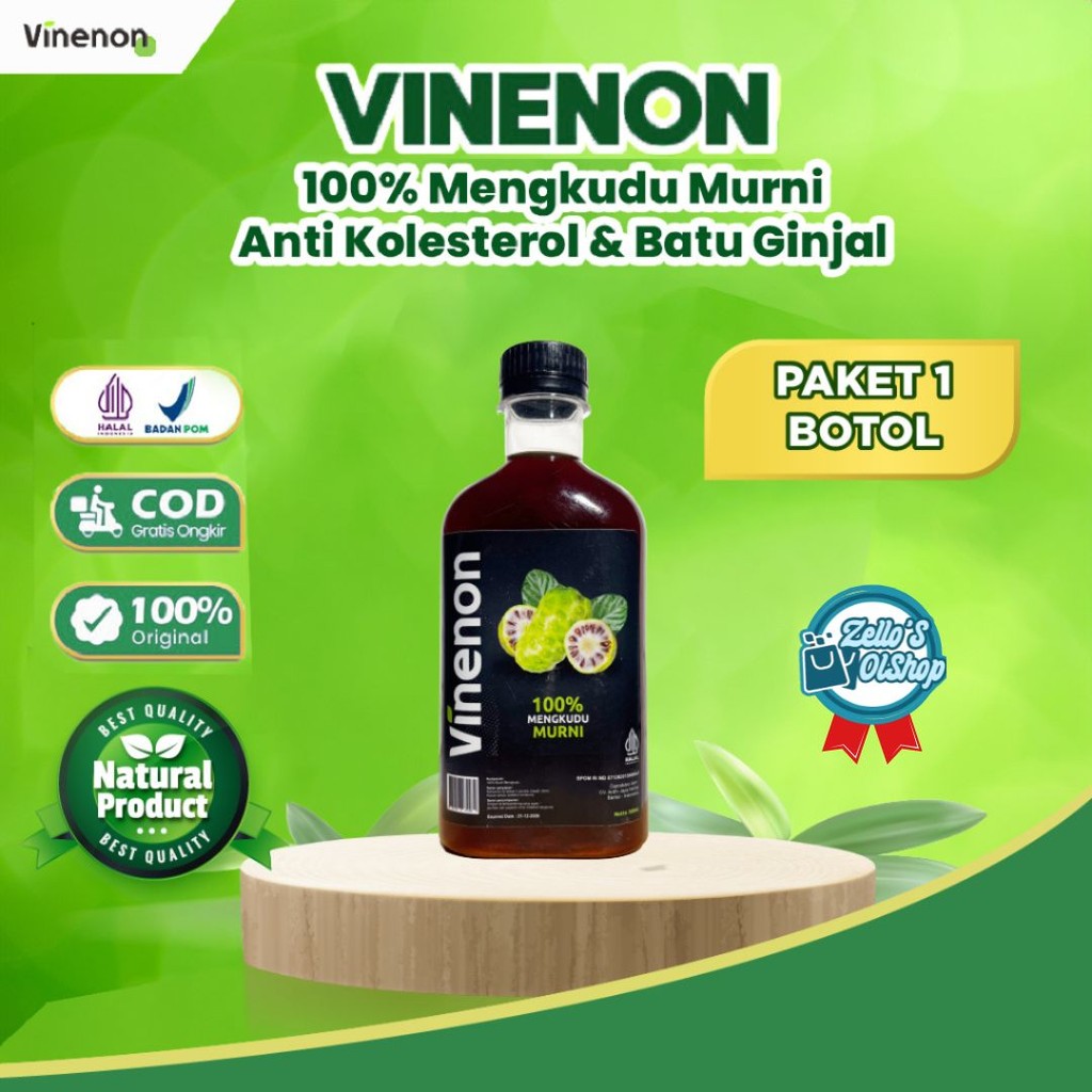 

VINENON cuka mengkudu untuk Hancurkan Batu Ginjal & Melancar Purin dalam tubuh - 300ml