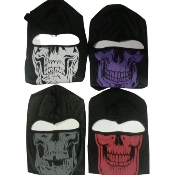 MASKER NINJA TENGKORAK BALACLAVA TENGKORAK MASKER..MOTOR.FULL.FACE.MASKER TOPENG.DEWASA