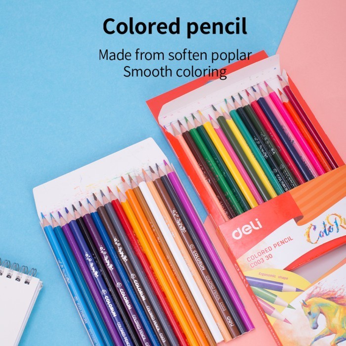 

Bobomart DELI Colored Pencil 36C EC00330 - Pensil warna anak-anak