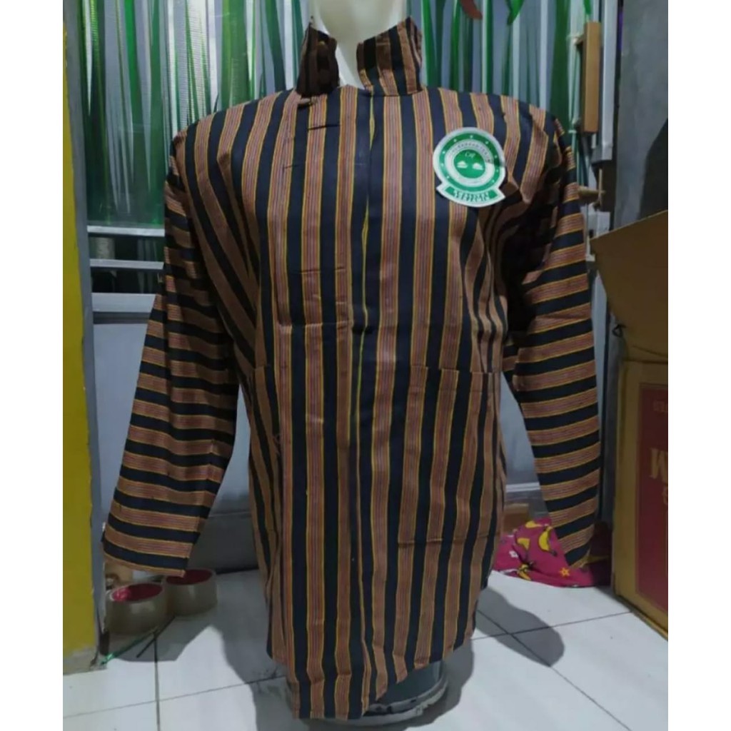 Baju Surjan Lurik Pria Adat Ja Khas Solo Jogja /Baju Lurik Ja Pria /Baju lurik adat ja laki laki des