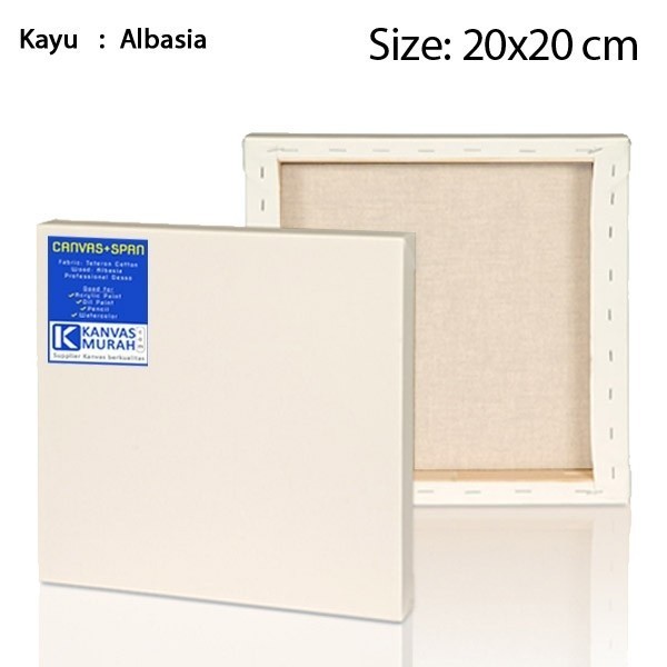 

Kanvas Lukis 20x20 cm Tebal 4cm Canvas Frame 20x20cm Spanram