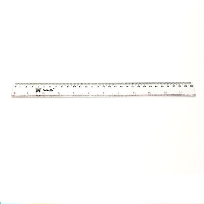 

Butterfly TRANSPARENT Ruler 30cm / Penggaris Butterfly Panjang 30cm