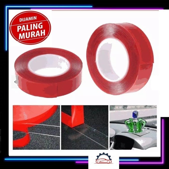 

PEREKAT DOUBLE TAPE CLEAR TRANSPARANT BENING 2.5CM 25MM