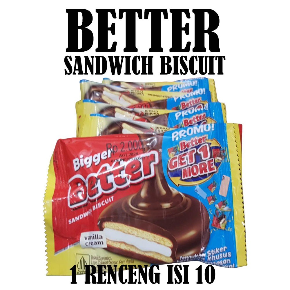 

BETTER SANDWICH BISCUIT VANILLA CREAM ISI 10
