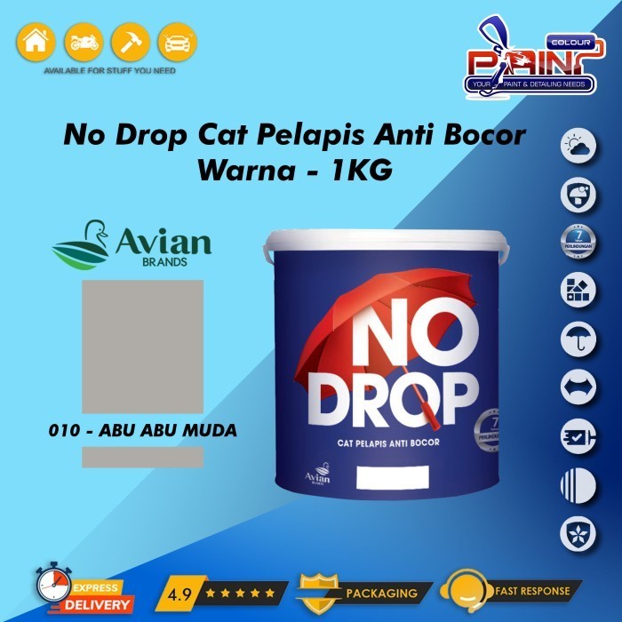 NO DROP Cat Pelapis Anti Bocor 1kg - 010 Abu Muda