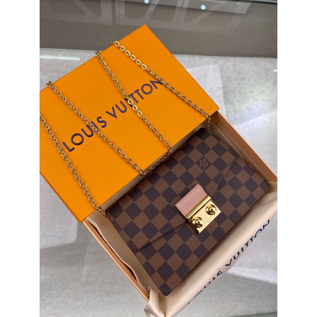 【bekas asli】（ M60287） Tas Bahu Kotak-kotak Louis Vuitton/Tas Wanita Selempang/Tas Komuter