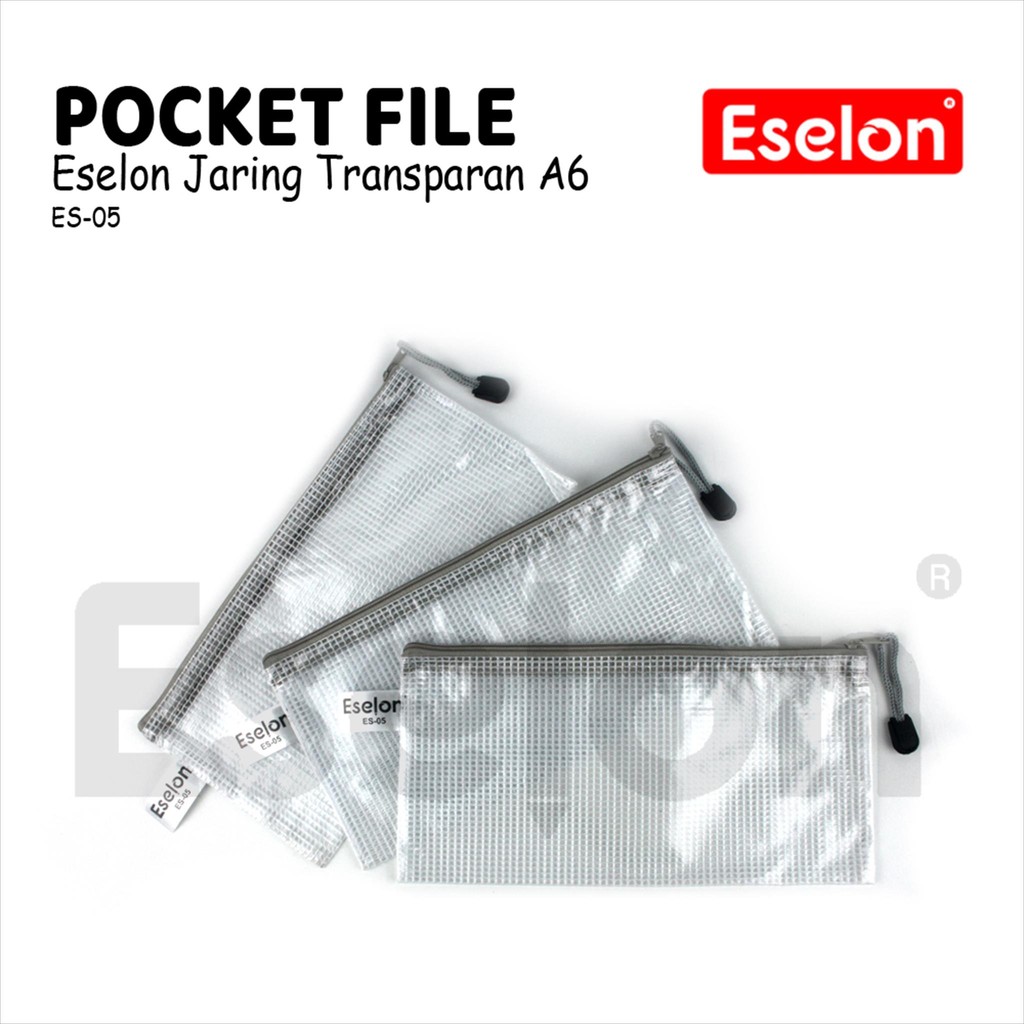 

Pocket File Jaring Transparan/ ES05 A6 Eselon / Pocket file Transparan