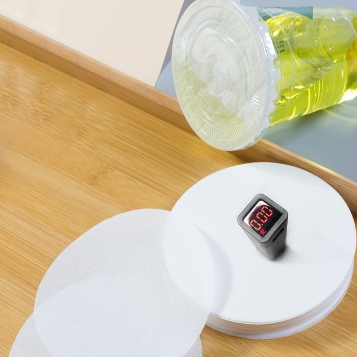 Kertas anti bocor bulat gelas cup kopi take away kertas tutup gelas