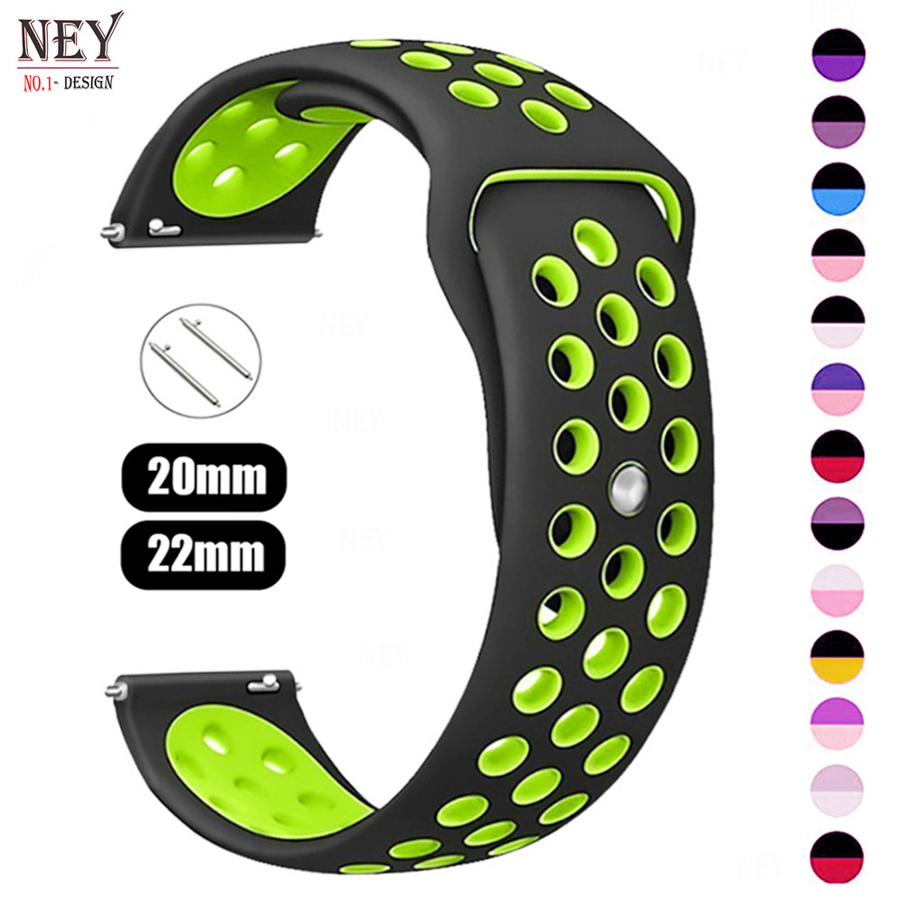 

20mm/22mm Watch band For Amazfit GTS 4/GTR 4/3/2 Mini/Pro/stratos/Balance Sport Silicone Bracelet Amazfit bip 5-bip 3 pro strap