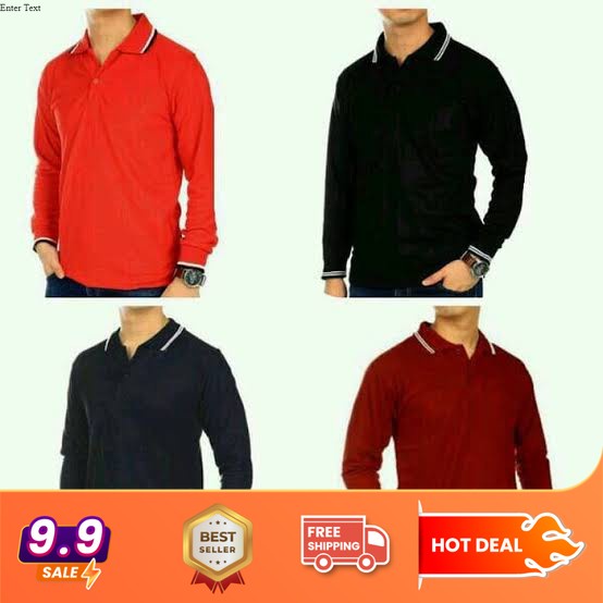 KAOS POLO SHIRT /Kaos lengan panjang bahan Lacoste kuat adem