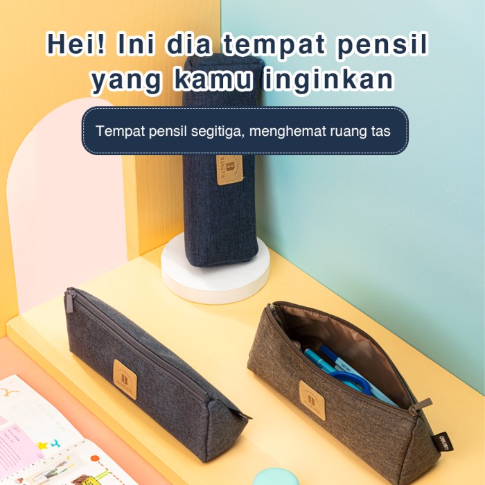 

Deli Pencil Pouch/Tempat Pensil Penyimpanan Besar design simple 670XX - TYPE 1